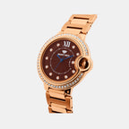 Women Quartz Brown Dial Analog Metal Watch 4510B-M3306