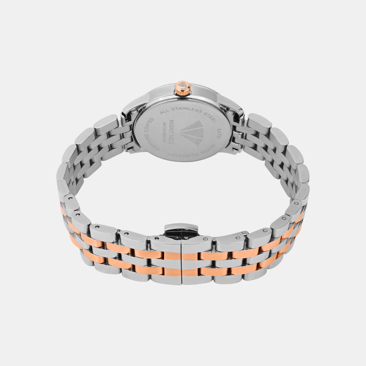 Women Quartz Mother Of Pearl Dial Multi-Function Stainless Steel Watch 4511M-M1301