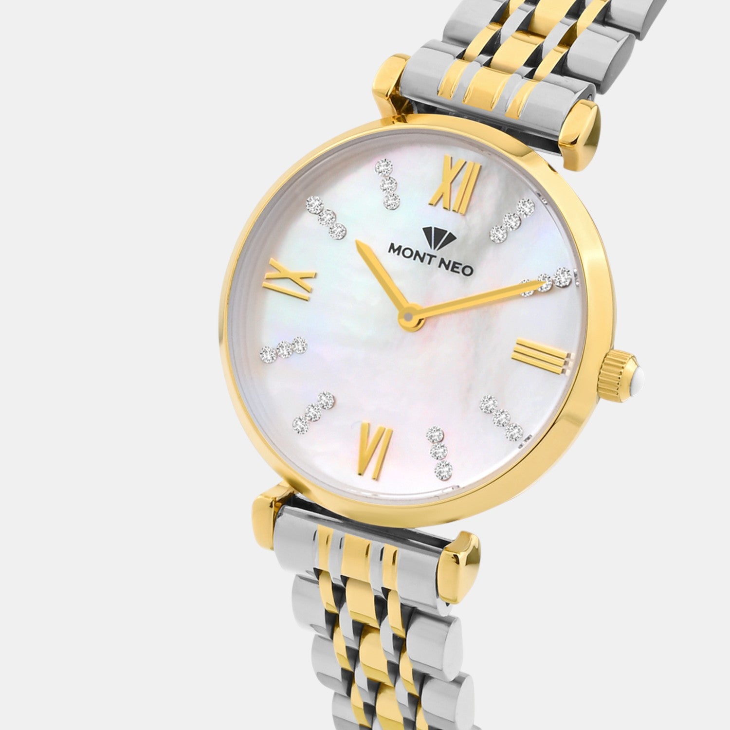 Women Quartz White Dial Analog Stainless Steel Watch 4515B-M1201