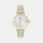 Women Quartz White Dial Analog Stainless Steel Watch 4515B-M1201