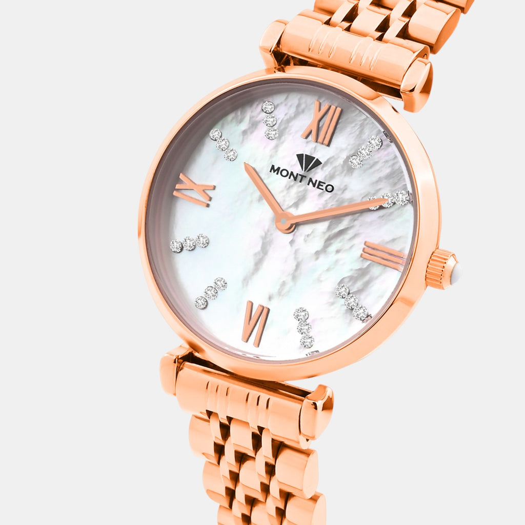 Women Quartz White Dial Analog Stainless Steel Watch 4515B-M3301