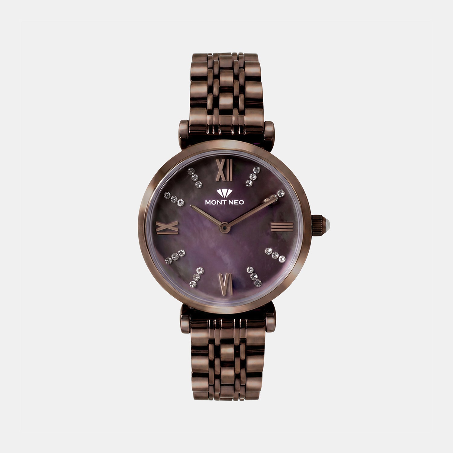 Regular Women Quartz Brown Dial Analog Stainless Steel Watch 4515B-M6006