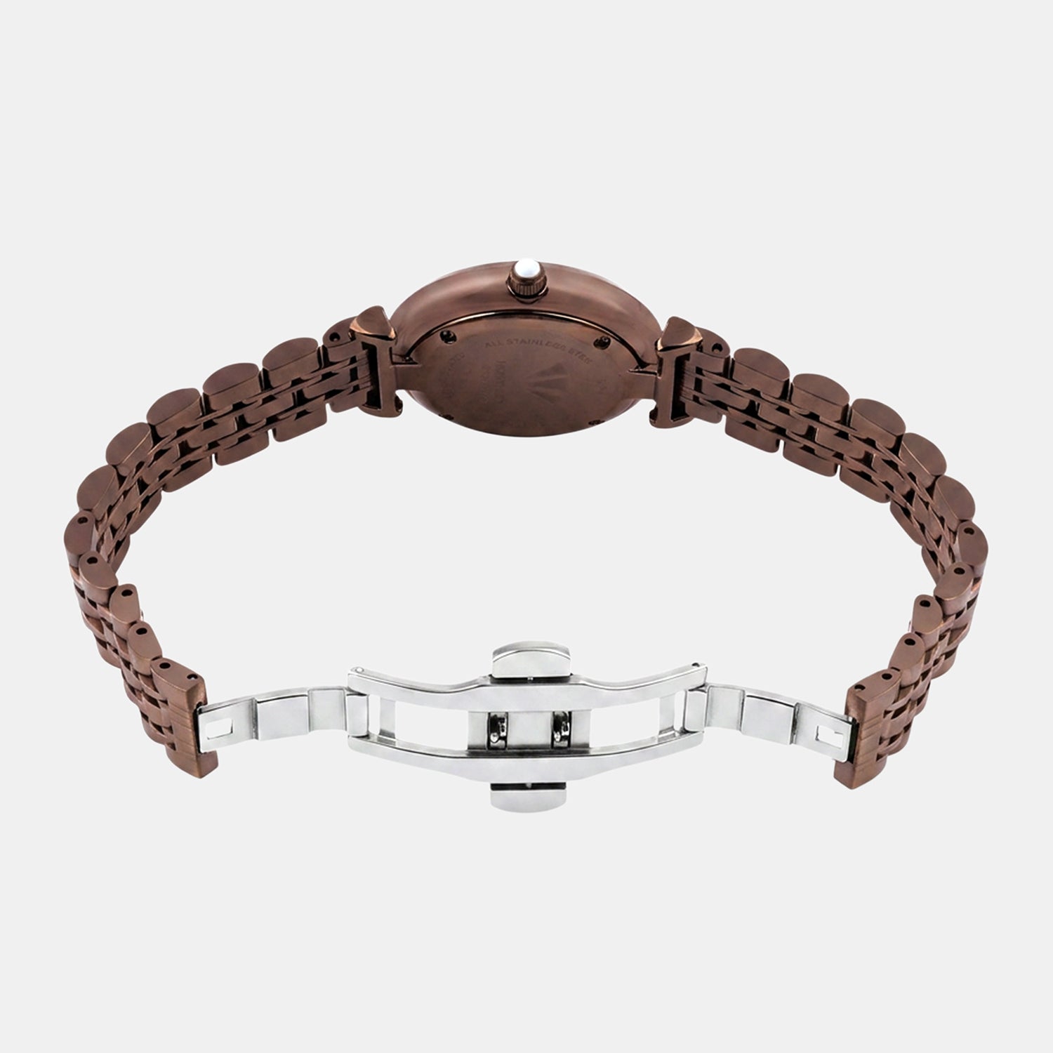 Regular Women Quartz Brown Dial Analog Stainless Steel Watch 4515B-M6006