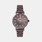 Women Quartz Brown Dial Analog Stainless Steel Watch 4515B-M6606