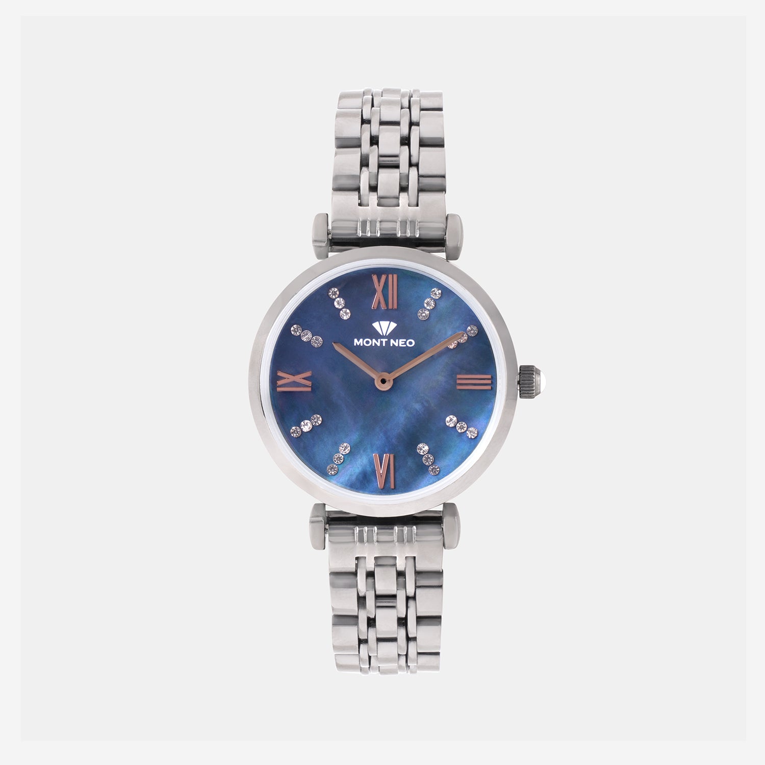 Regular Women Quartz Blue Dial Analog Stainless Steel Watch 4515B-M8805