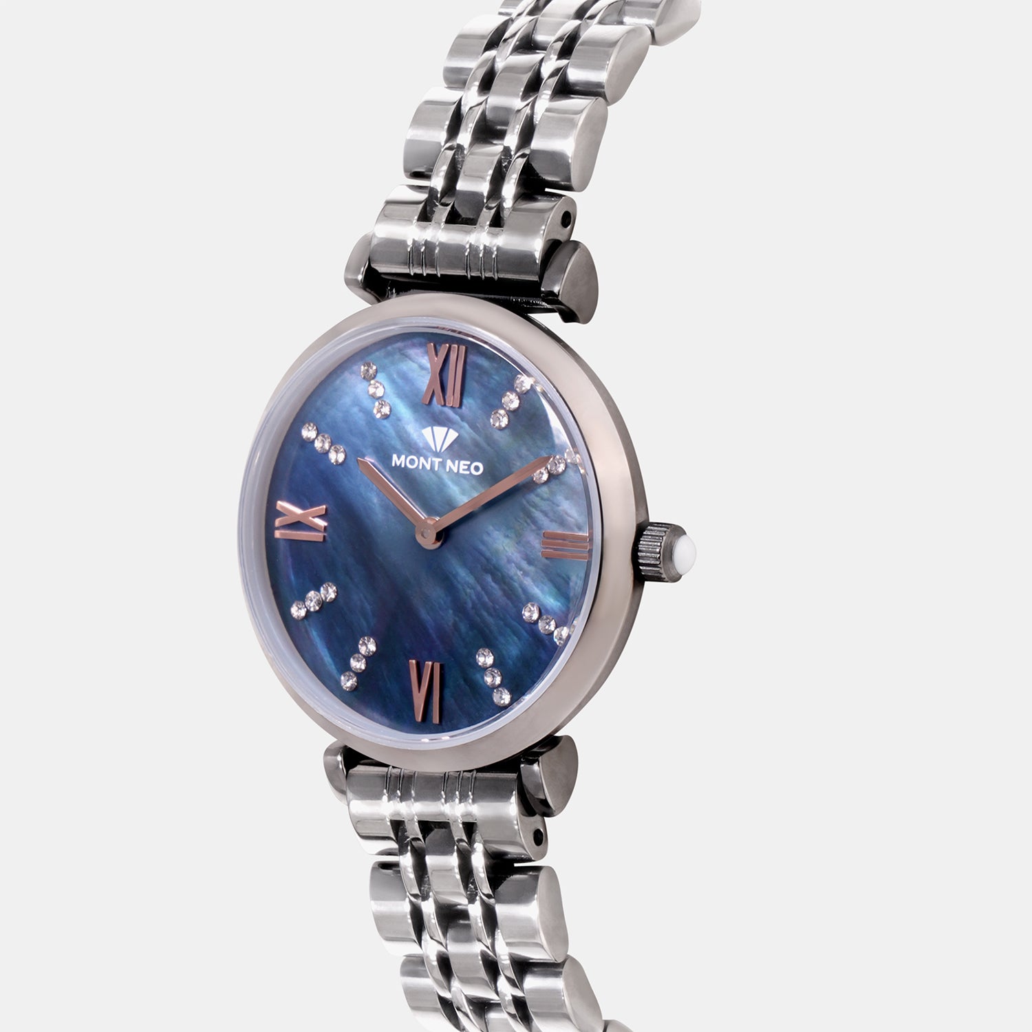 Regular Women Quartz Blue Dial Analog Stainless Steel Watch 4515B-M8805