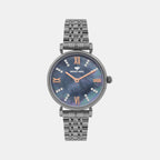 Women Quartz Blue Dial Analog Stainless Steel Watch 4515B-M8816