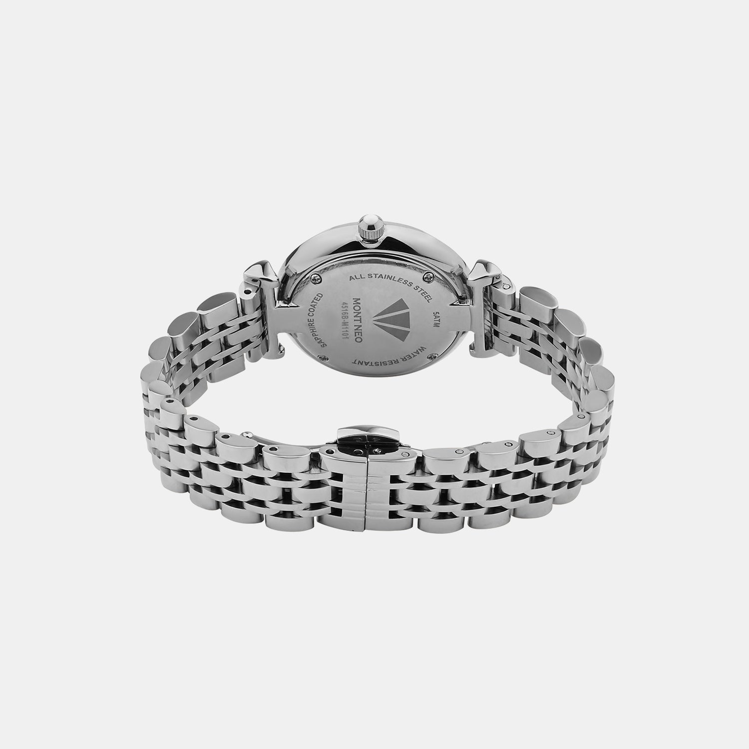 Women Quartz White Dial Analog Stainless Steel Watch 4516B-M1101