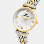 Women Quartz White Dial Analog Stainless Steel Watch 4516B-M1201