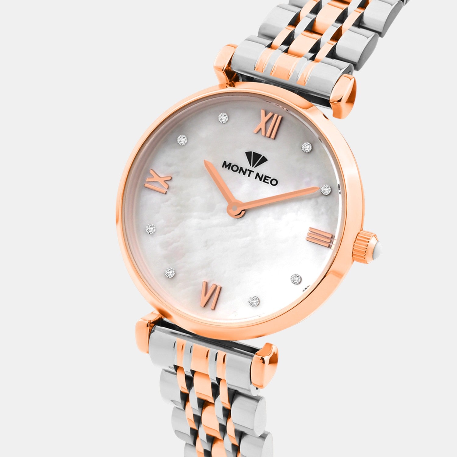 Women Quartz White Dial Analog Stainless Steel Watch 4516B-M1301