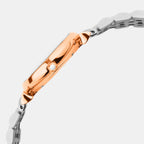 Women Quartz White Dial Analog Stainless Steel Watch 4516B-M1301