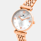 Women Quartz White Dial Analog Stainless Steel Watch 4516B-M3301