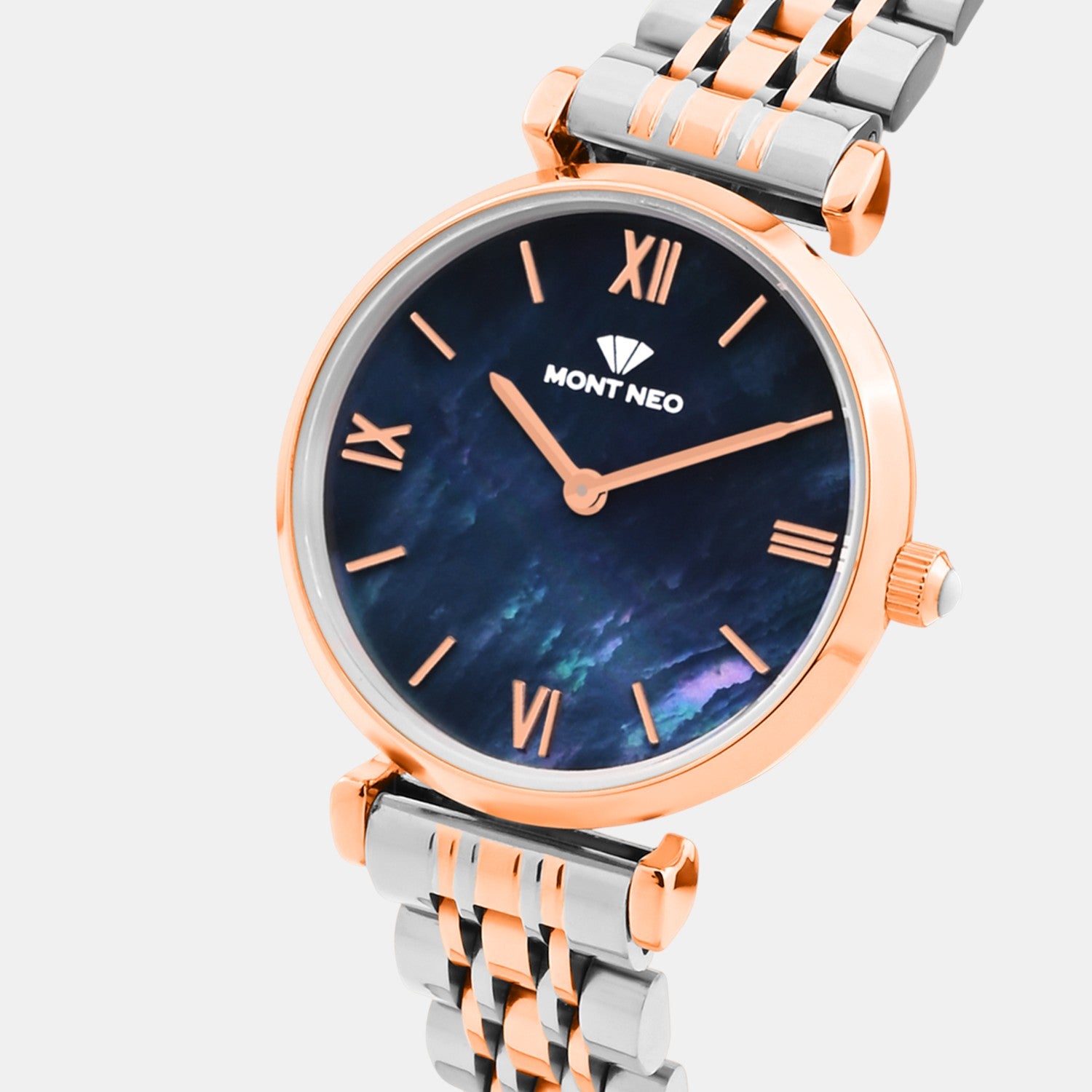 Women Quartz Blue Dial Analog Stainless Steel Watch 4517B-M1305