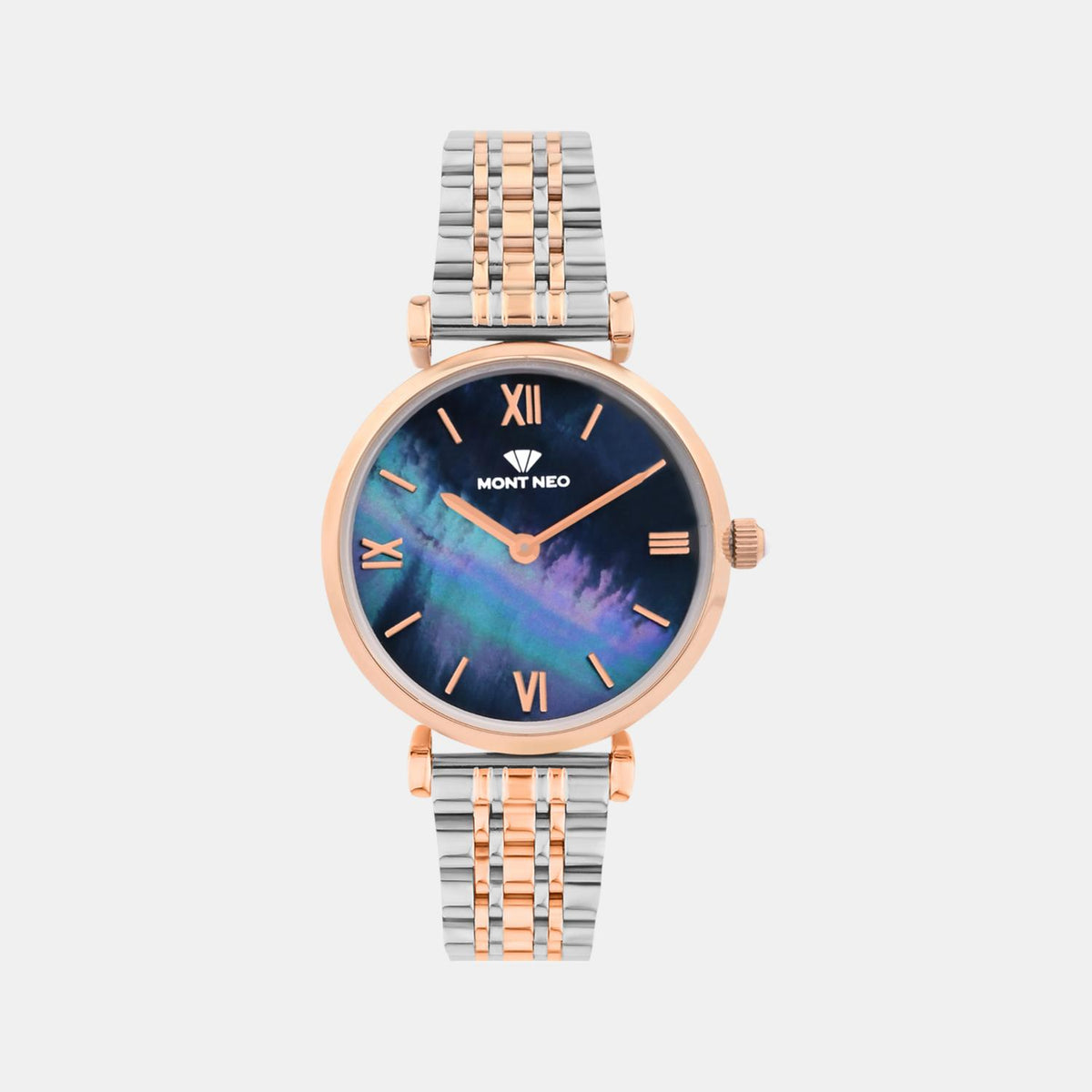 Women Quartz Mother Of Pearl Dial Analog Stainless Steel Watch 4517B-M1305