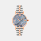 Women Quartz Grey Dial Analog Stainless Steel Watch 4517B-M1315