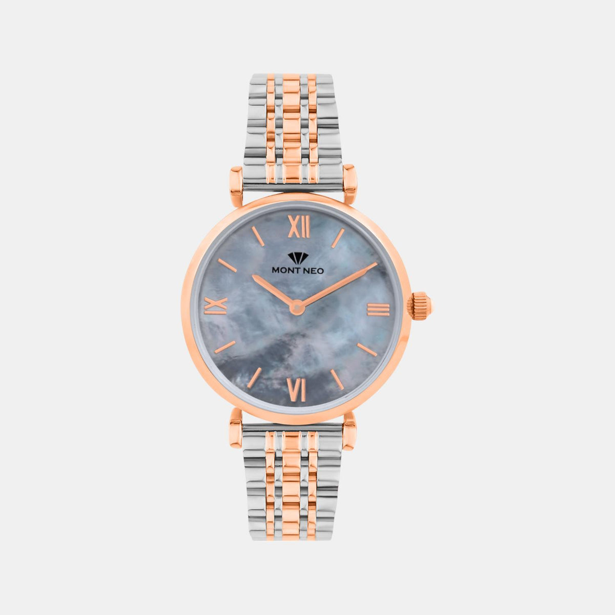 Women Quartz Mother Of Pearl Dial Analog Stainless Steel Watch 4517B-M1315