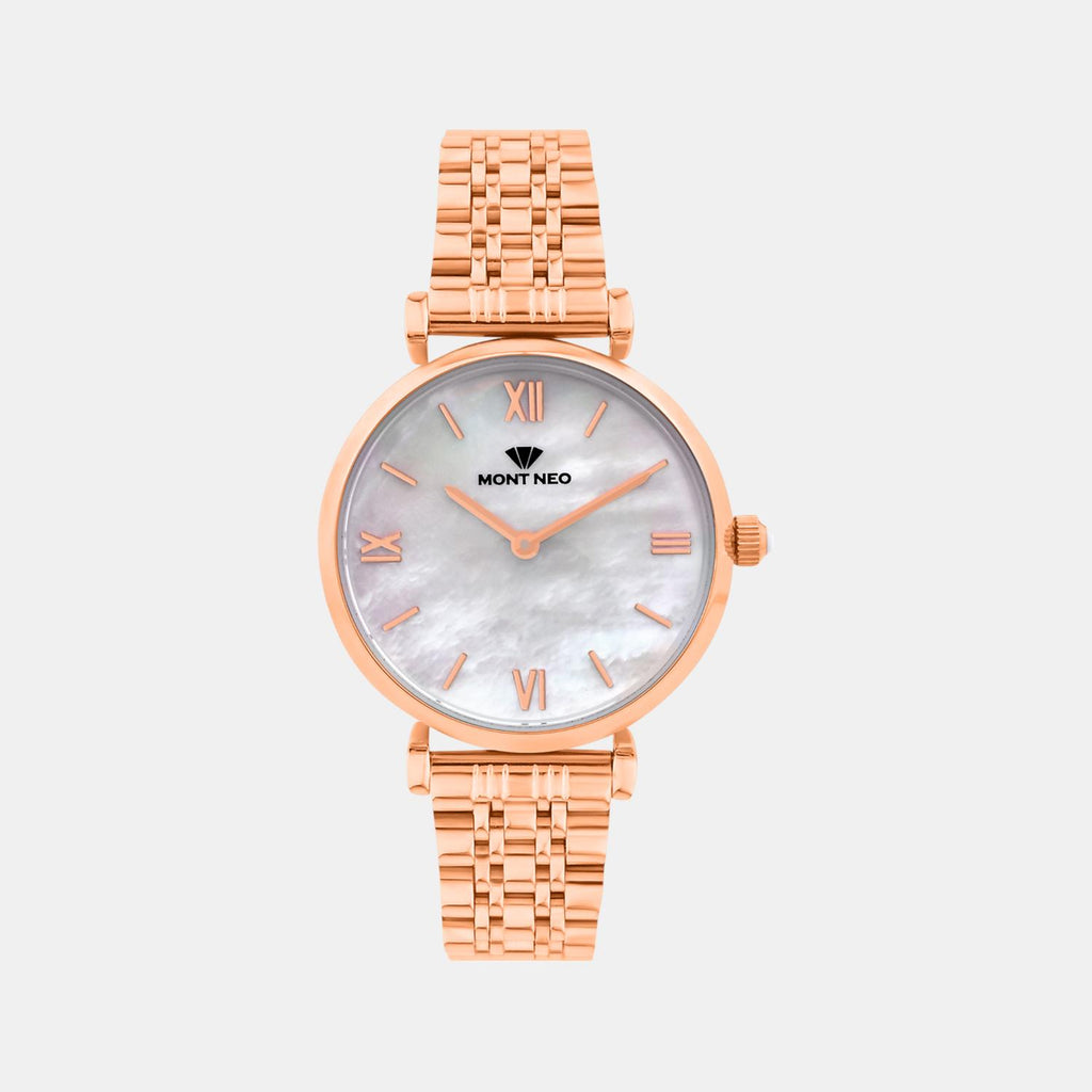 Women Quartz White Dial Analog Stainless Steel Watch 4517B-M3303