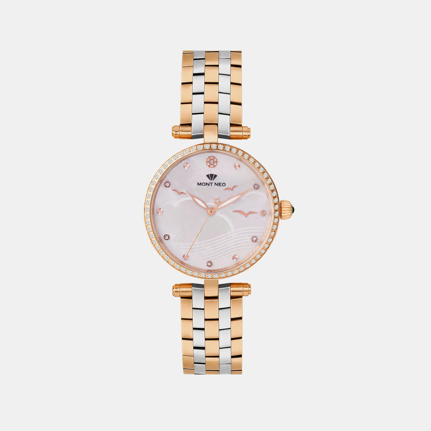 Men Quartz White Dial Analog Metal Watch 4518T-M1303