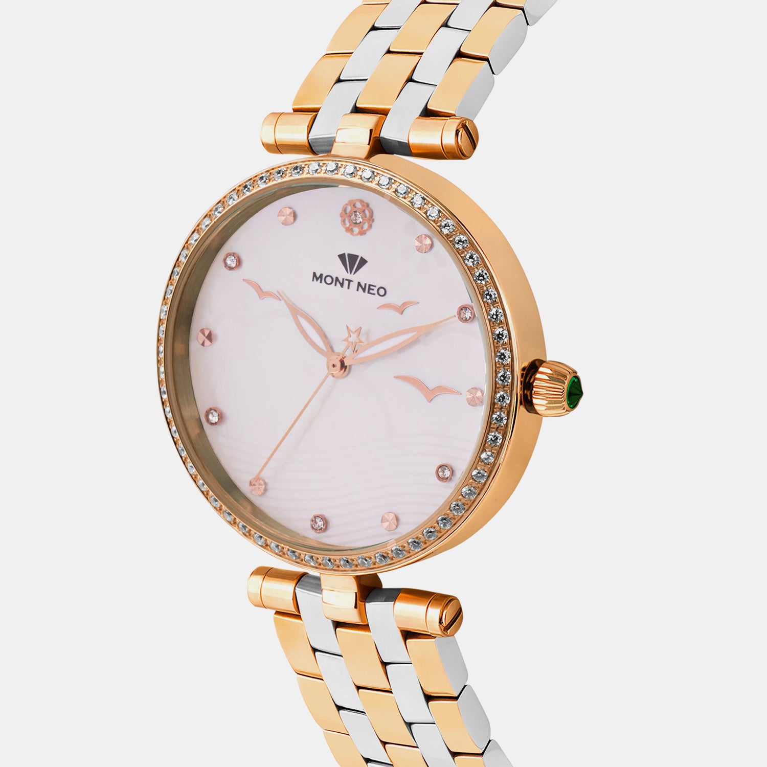 Men Quartz White Dial Analog Metal Watch 4518T-M1303
