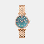 Men Quartz Green Dial Analog Metal Watch 4519T-M3314