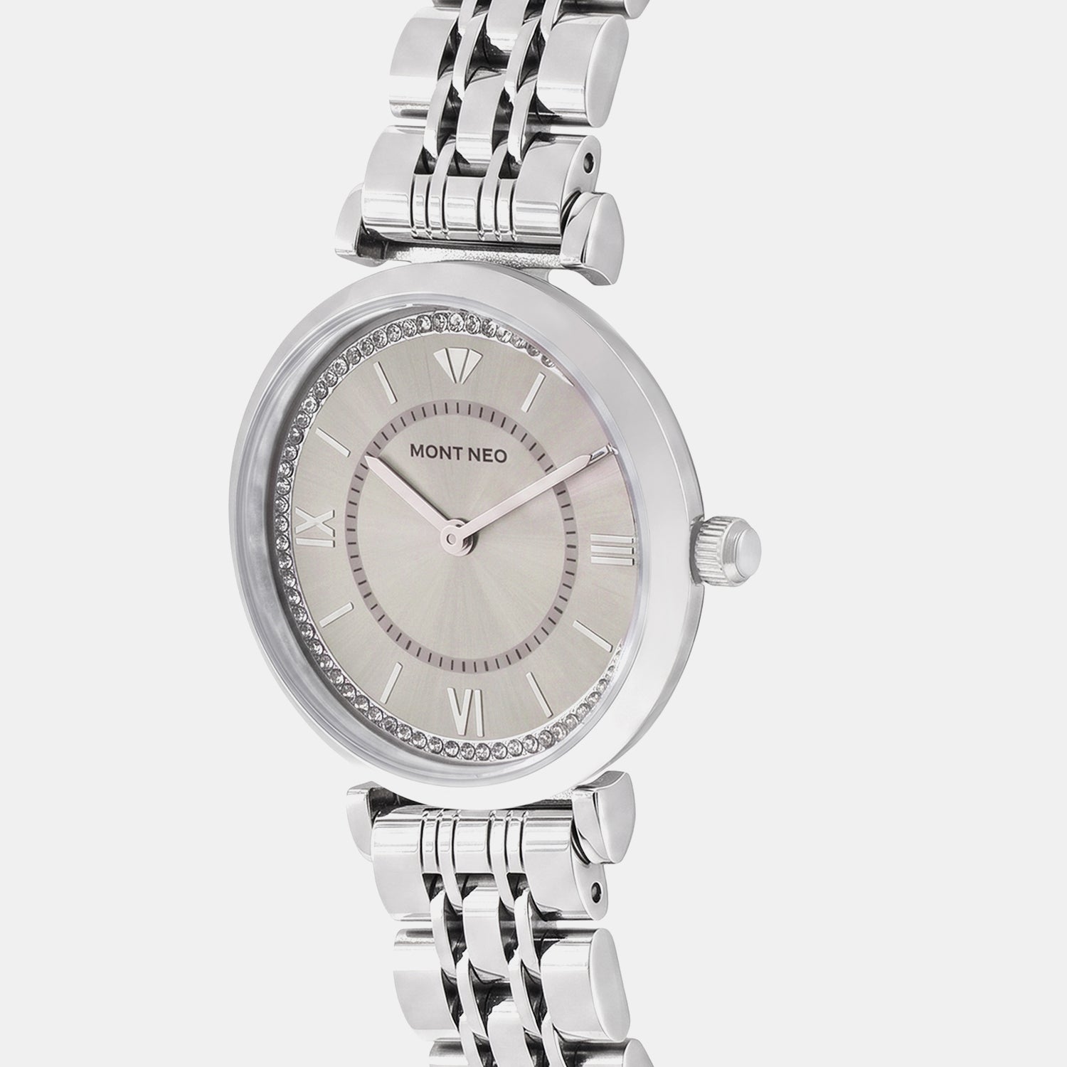 Regular Women Quartz Silver Dial Analog Stainless Steel Watch 4520B-M1103
