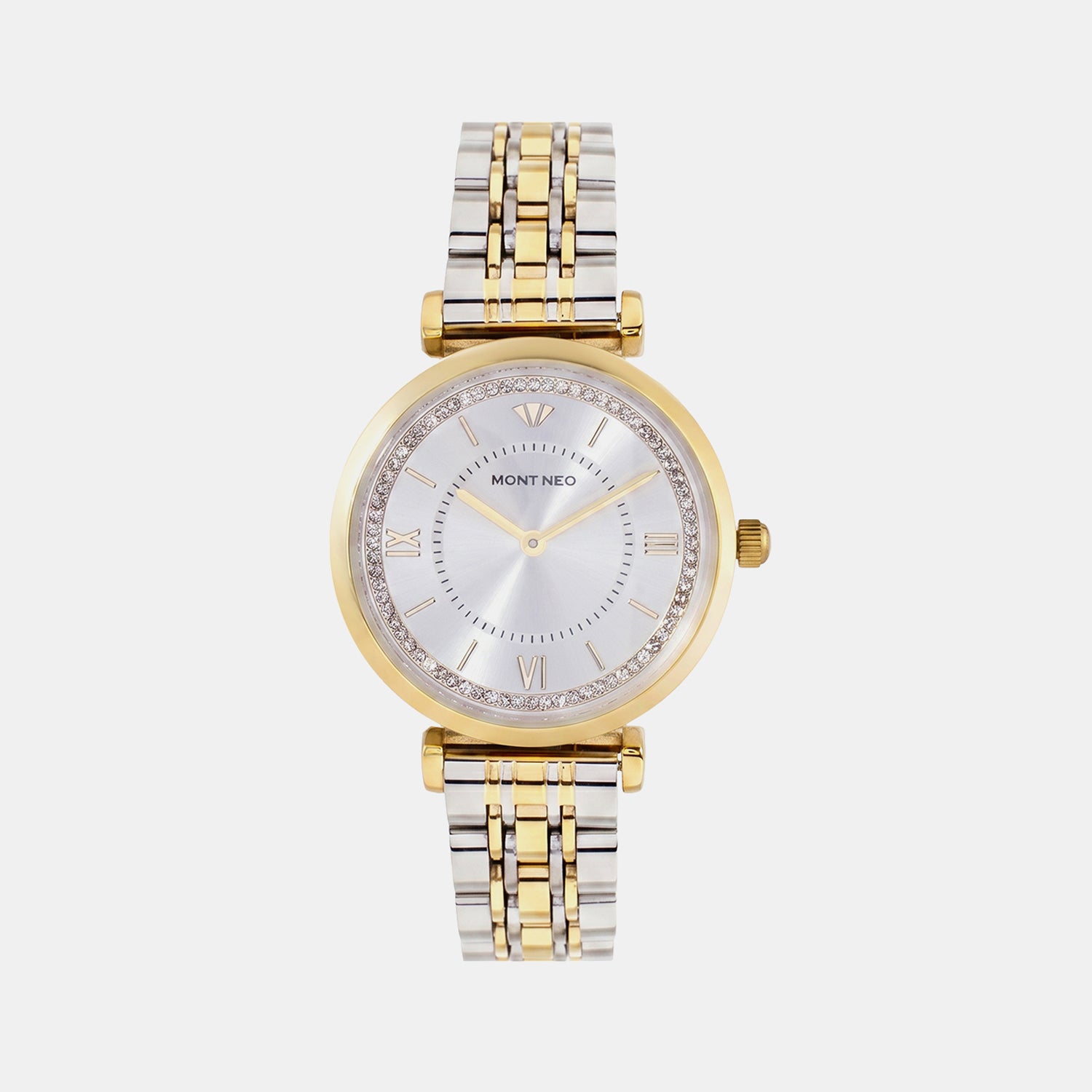 Regular Women Quartz White Dial Analog Stainless Steel Watch 4520B-M1203
