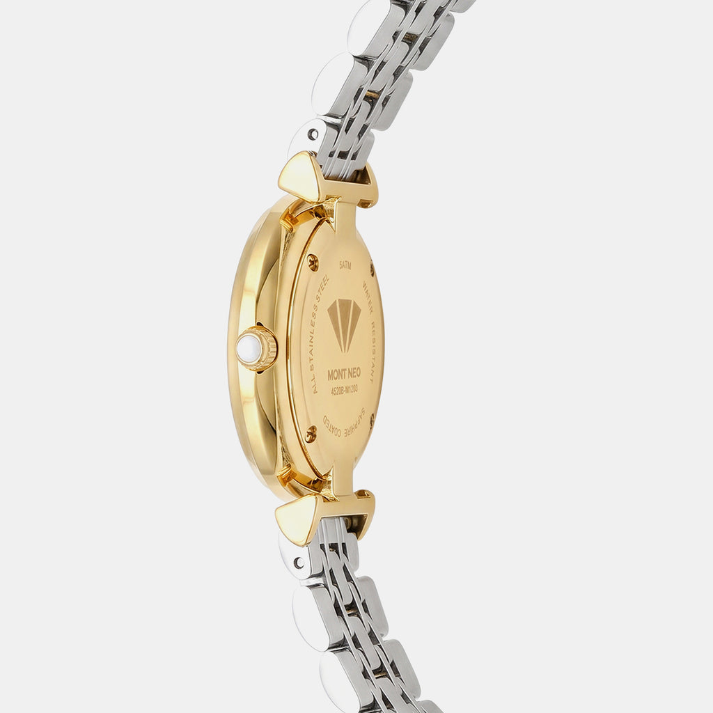 Regular Women Quartz White Dial Analog Stainless Steel Watch 4520B-M1203