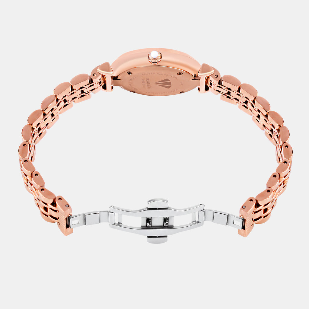 Regular Women Quartz Pink Dial Analog Stainless Steel Watch 4520B-M3303