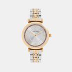 Men Quartz Silver Dial Analog Metal Watch 4520M-M1303