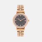 Women Quartz Black Dial Analog Metal Watch 4520M-M3304