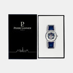 Men Automatic Silver Dial Analog Leather Watch 456D126