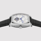 Emerion Men Automatic White Dial Multi-Function Leather Watch 465-L10306