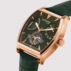 Emerion Men Automatic Green Dial Multi-Function Leather Watch 465-L31412