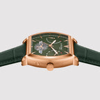 Emerion Men Automatic Green Dial Multi-Function Leather Watch 465-L31412