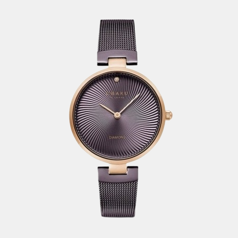 Obaku Round Brown Analog watch