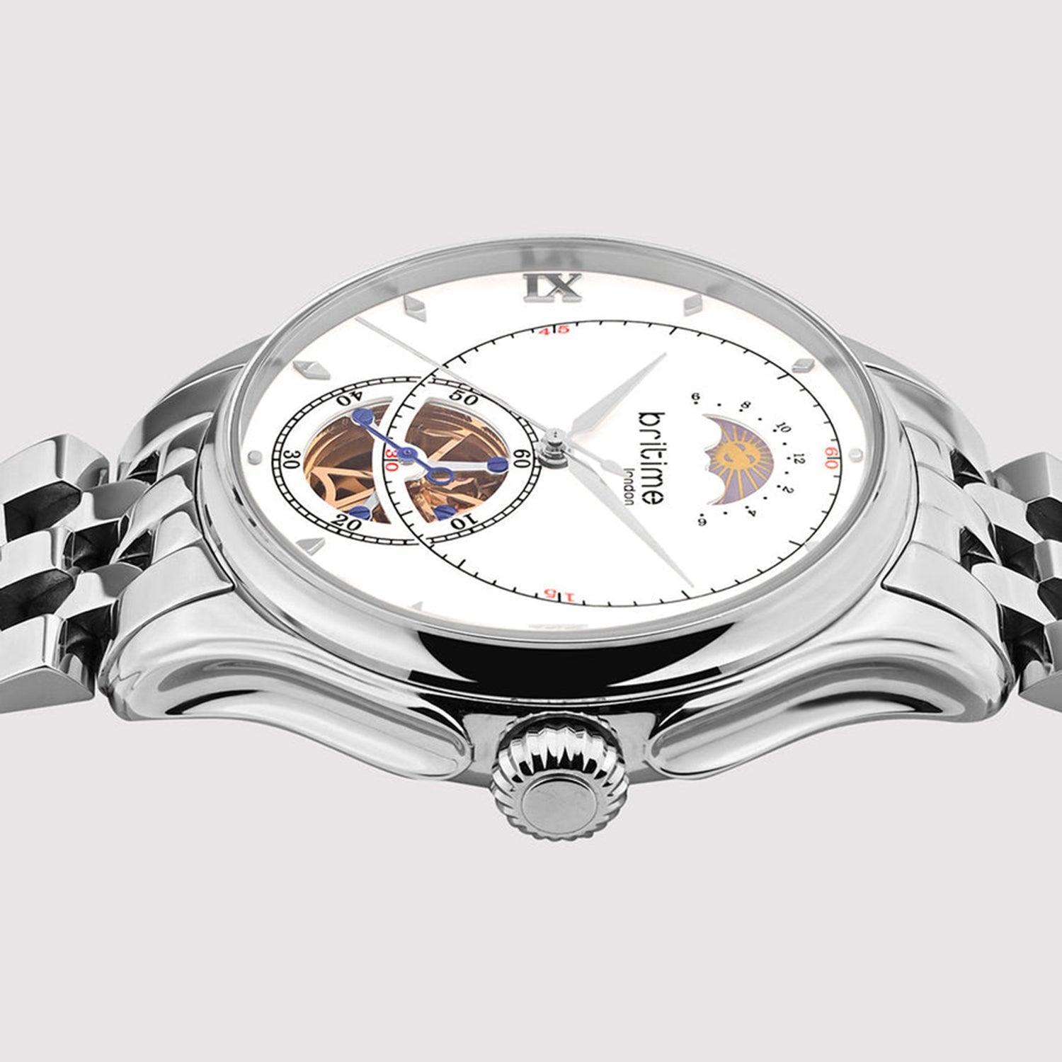 Horizon Men Automatic White Dial Analog Stainless Steel Watch 479-M10201