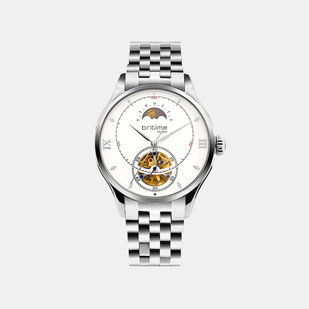 Horizon Men Automatic White Dial Analog Stainless Steel Watch 479-M10201