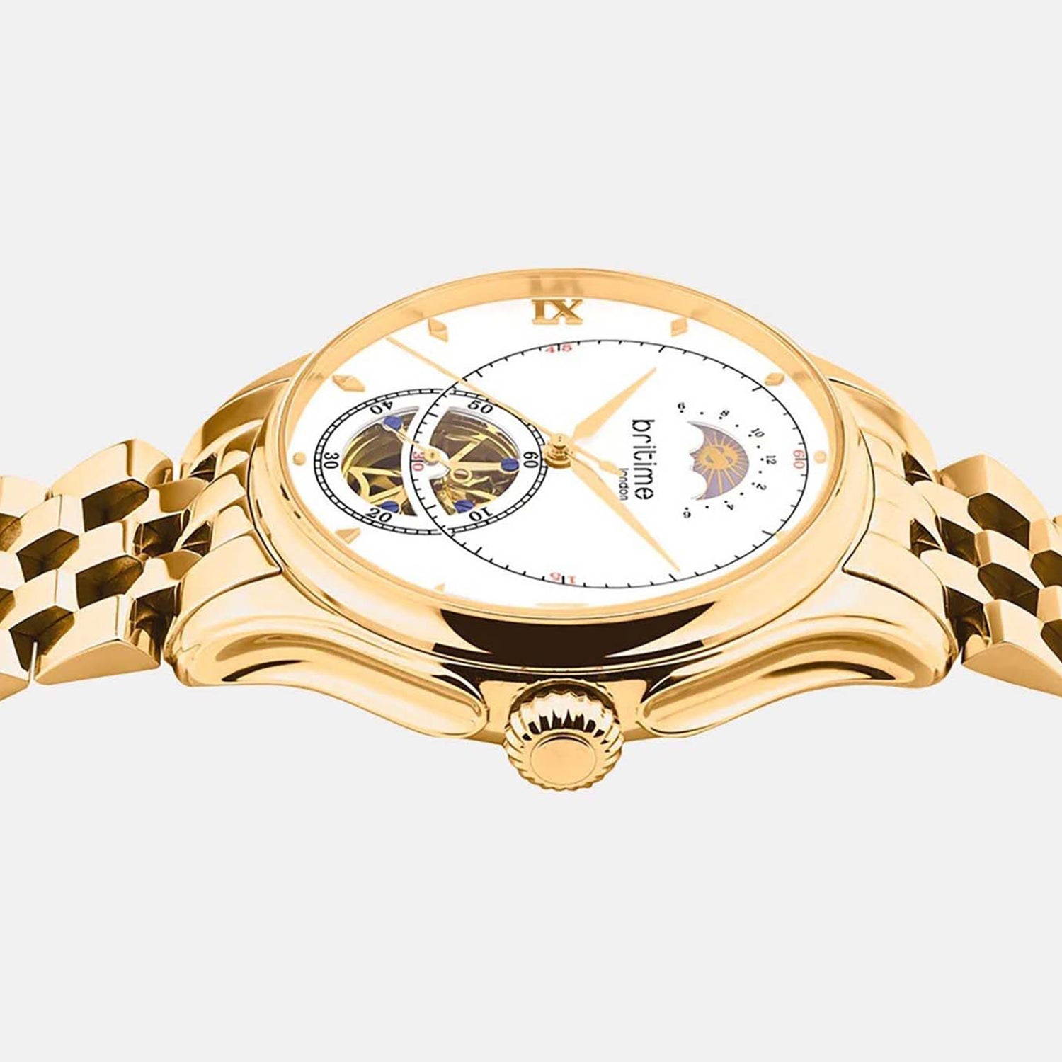 Men Automatic Silver Dial Analog Stainless Steel Watch 479-M30203