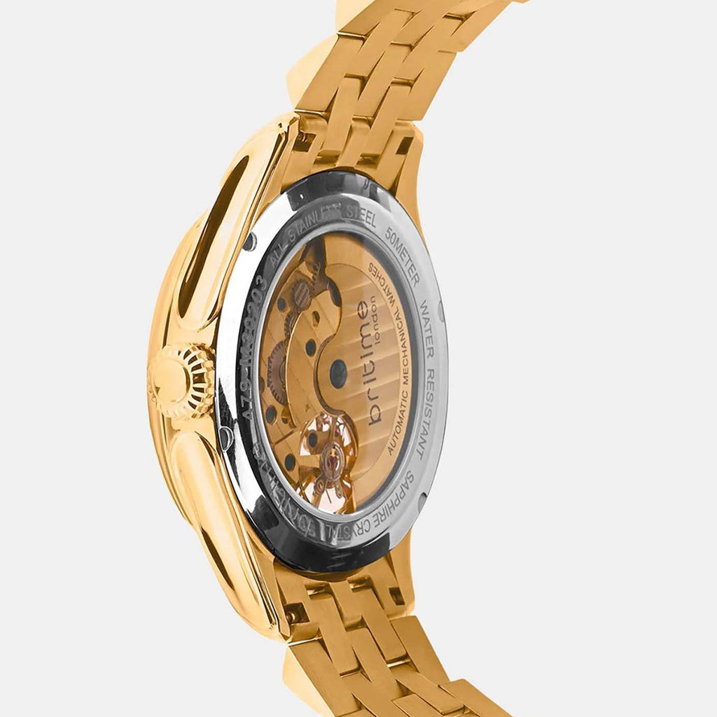 Men Automatic Silver Dial Analog Stainless Steel Watch 479-M30203