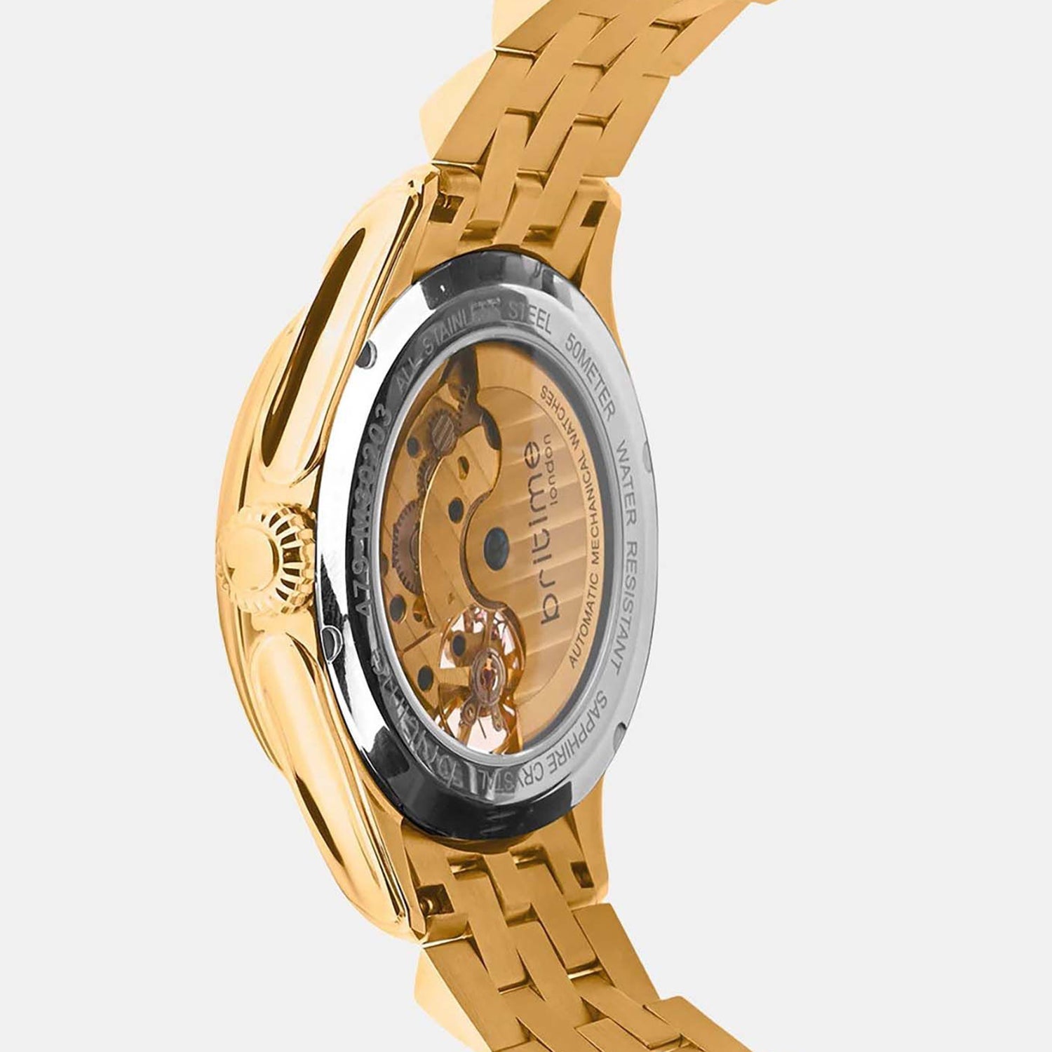 Men Automatic Silver Dial Analog Stainless Steel Watch 479-M30203