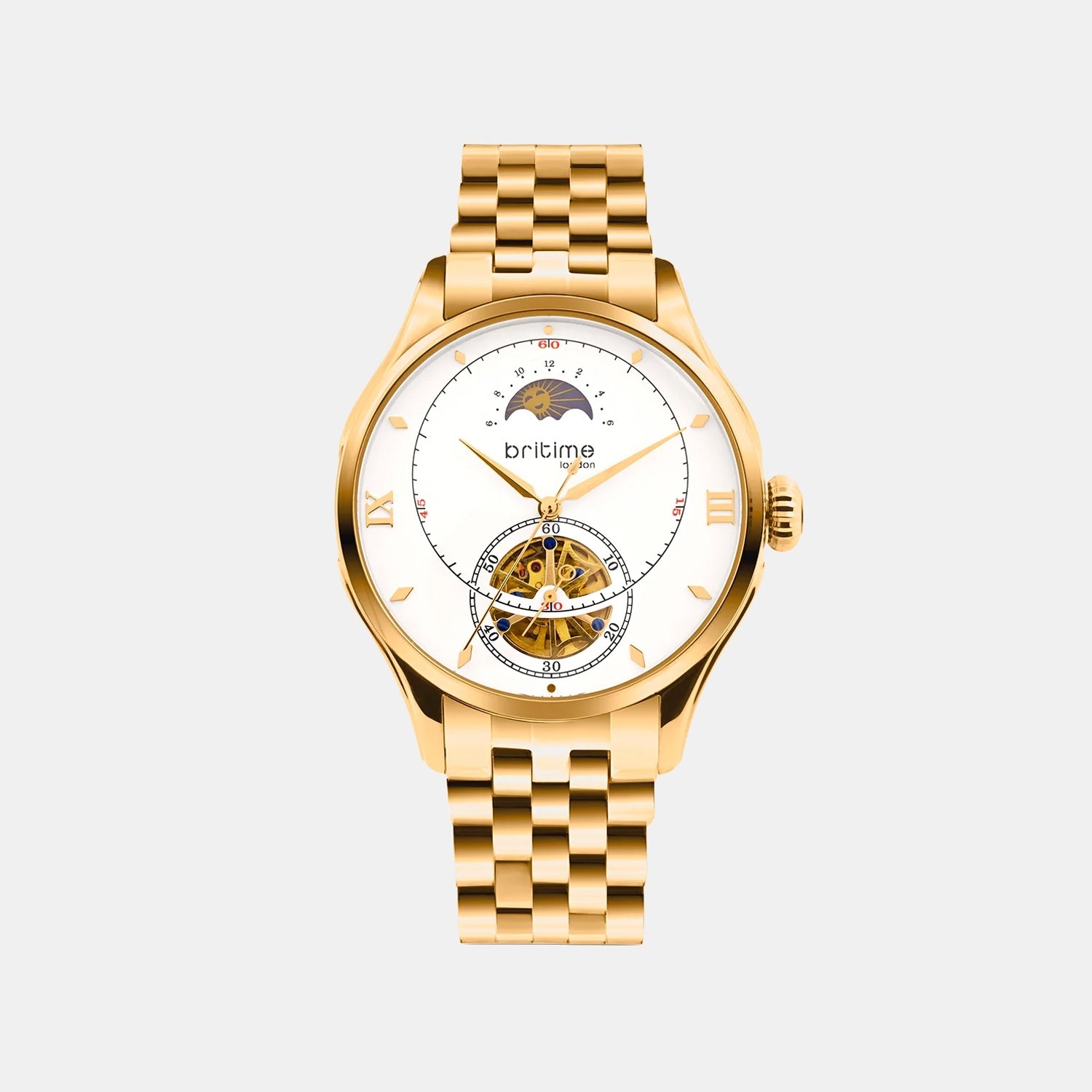 Men Automatic Silver Dial Analog Stainless Steel Watch 479-M30203