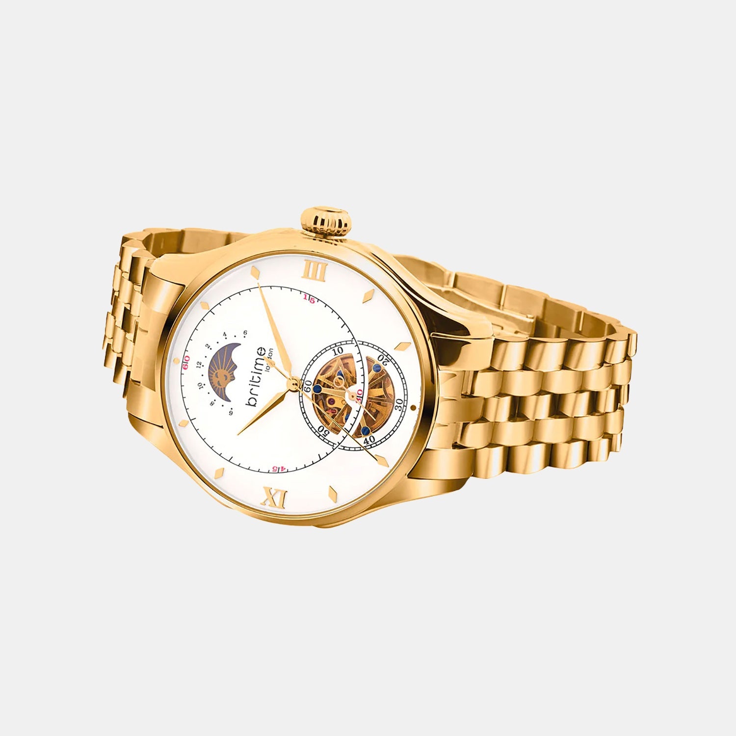 Men Automatic Silver Dial Analog Stainless Steel Watch 479-M30203