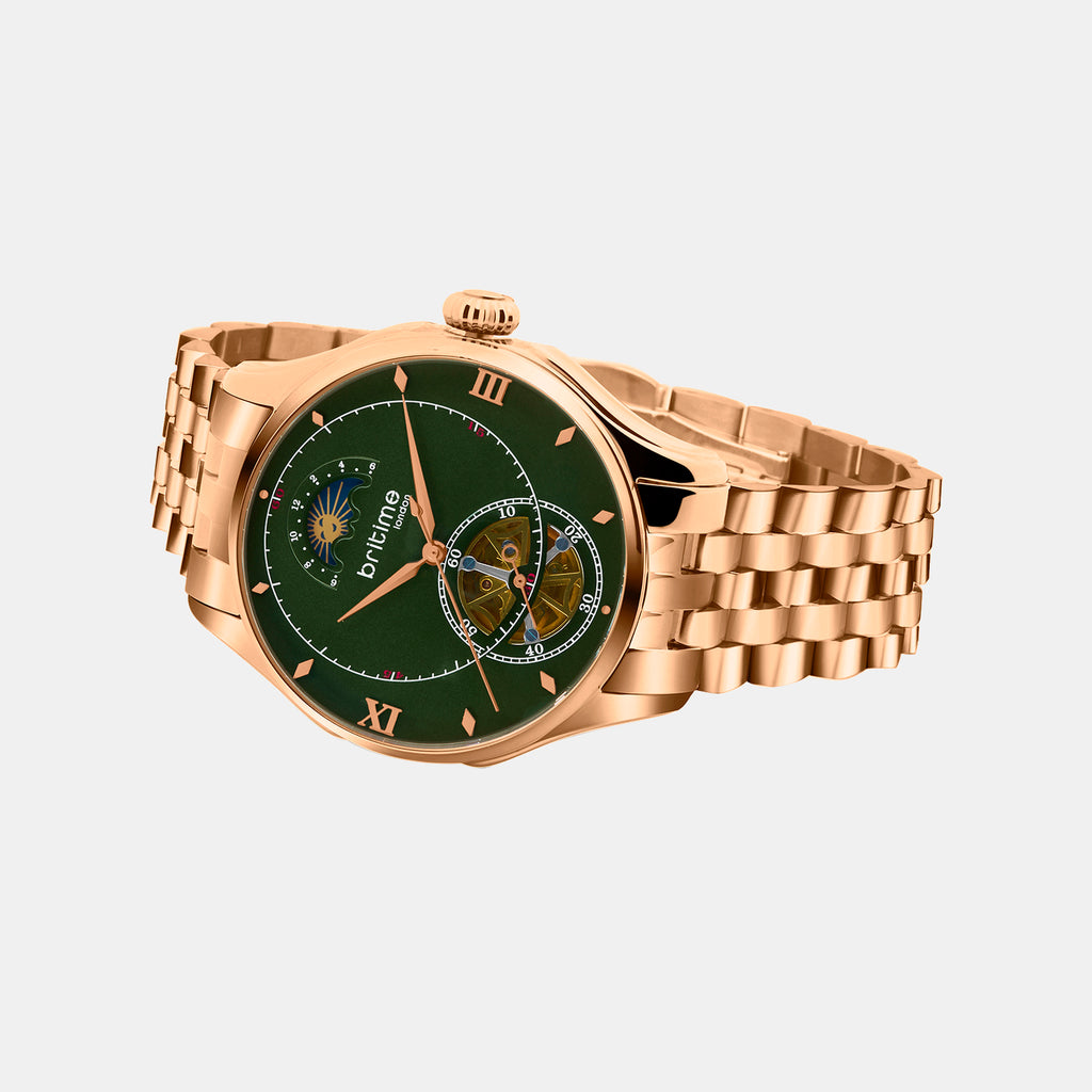Men Automatic Green Dial Analog Metal Watch 479-M31403
