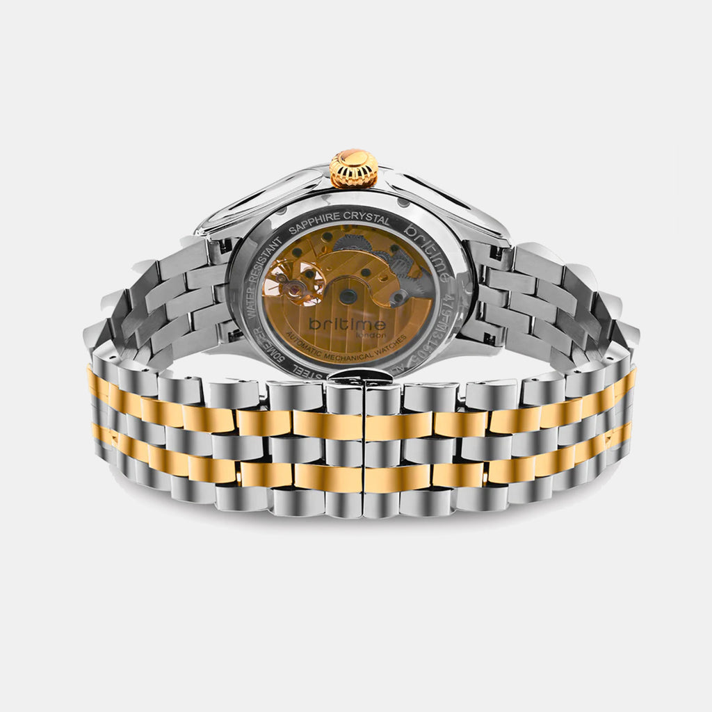 Men Automatic Brown Dial Analog Stainless Steel Watch 479-M31505