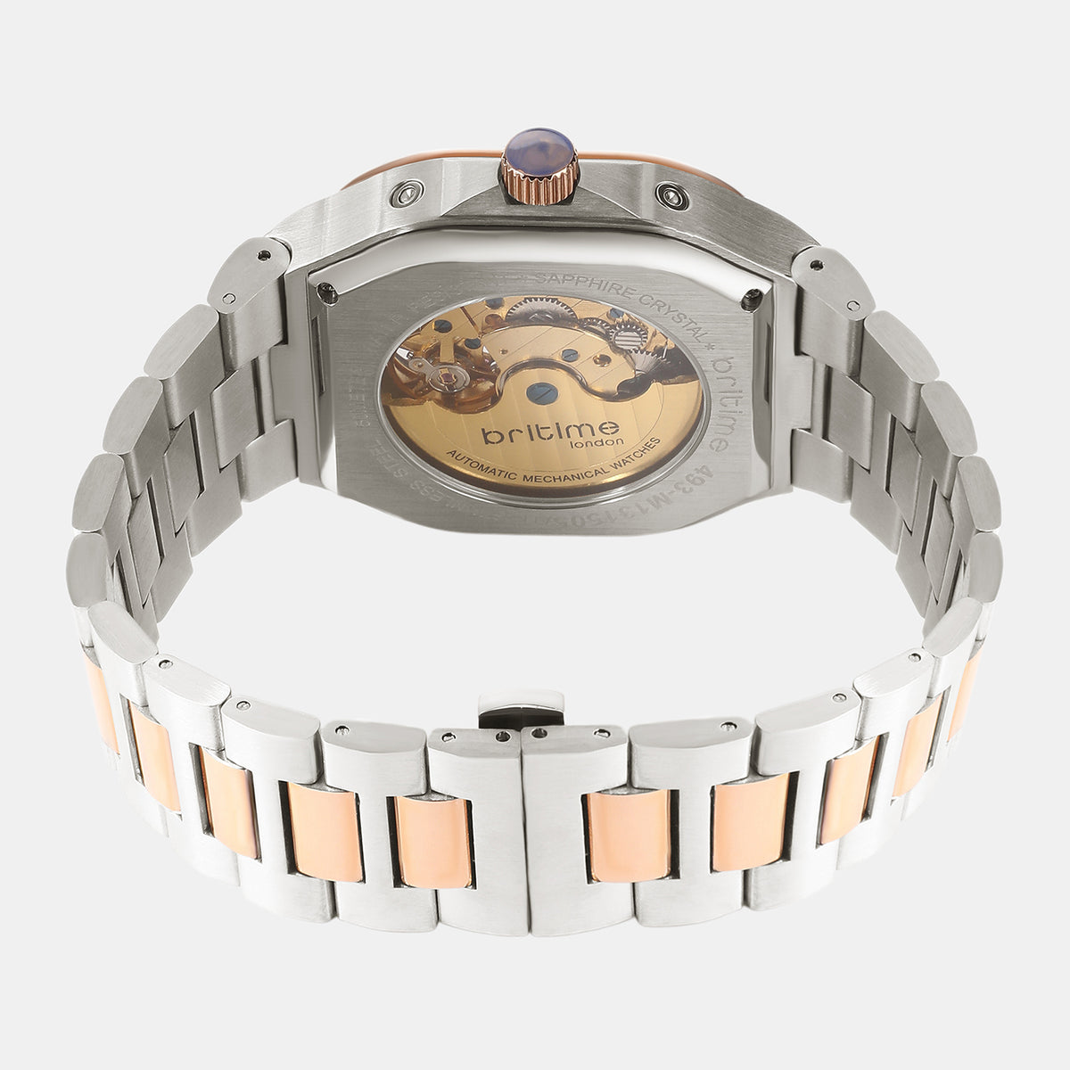 Helix Men Automatic Grey Dial Multi-Function Metal Watch 493-M131505