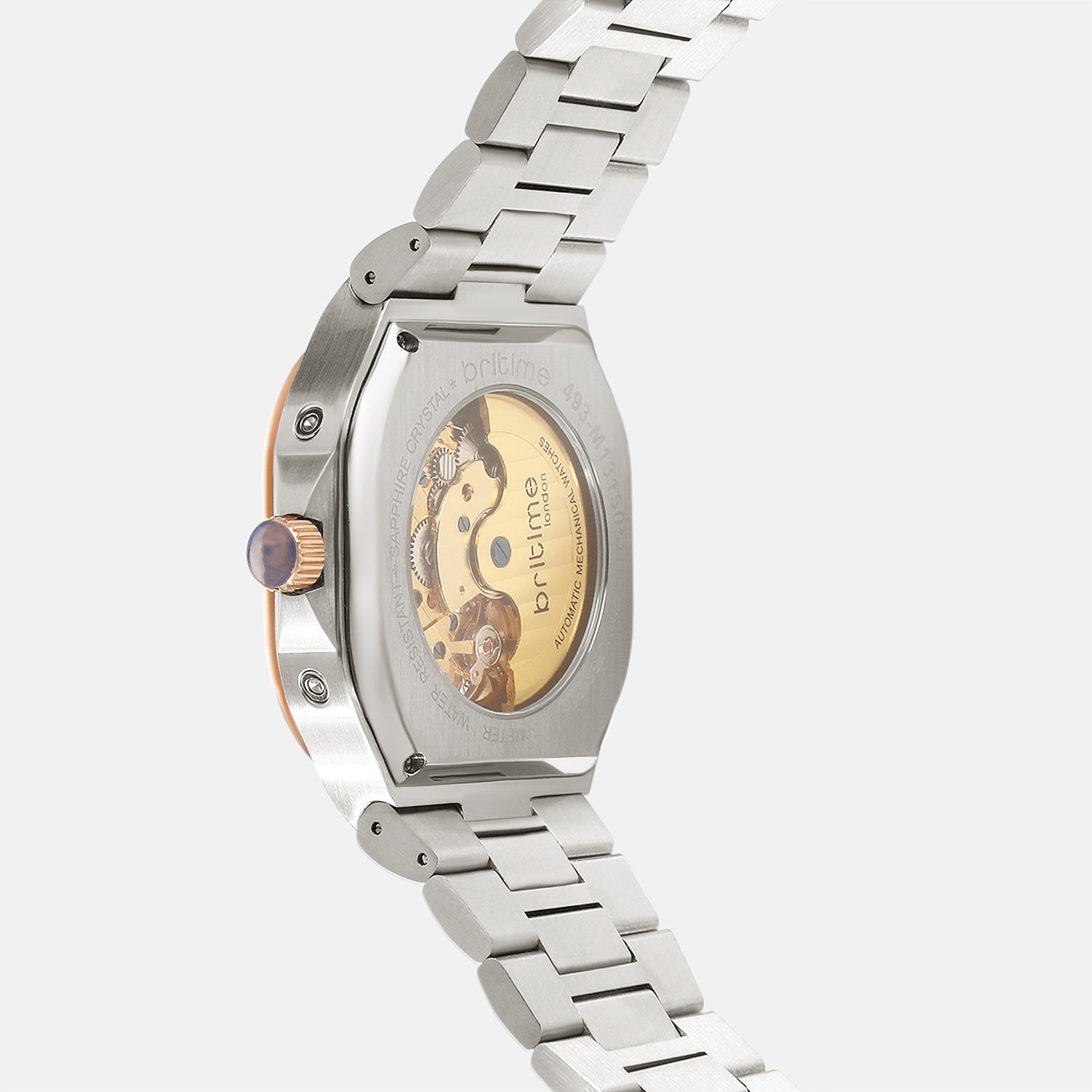 Men Automatic Grey Dial Multi-Function Metal Watch 493-M131505