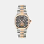 Men Automatic Grey Dial Analog Metal Watch 493-M13505