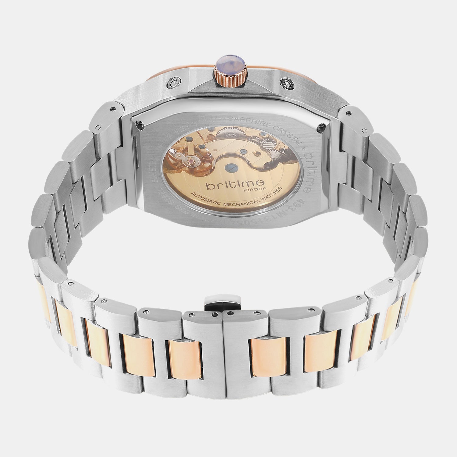 Men Automatic Grey Dial Analog Metal Watch 493-M13505