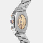 Men Automatic Grey Dial Analog Metal Watch 493-M13505