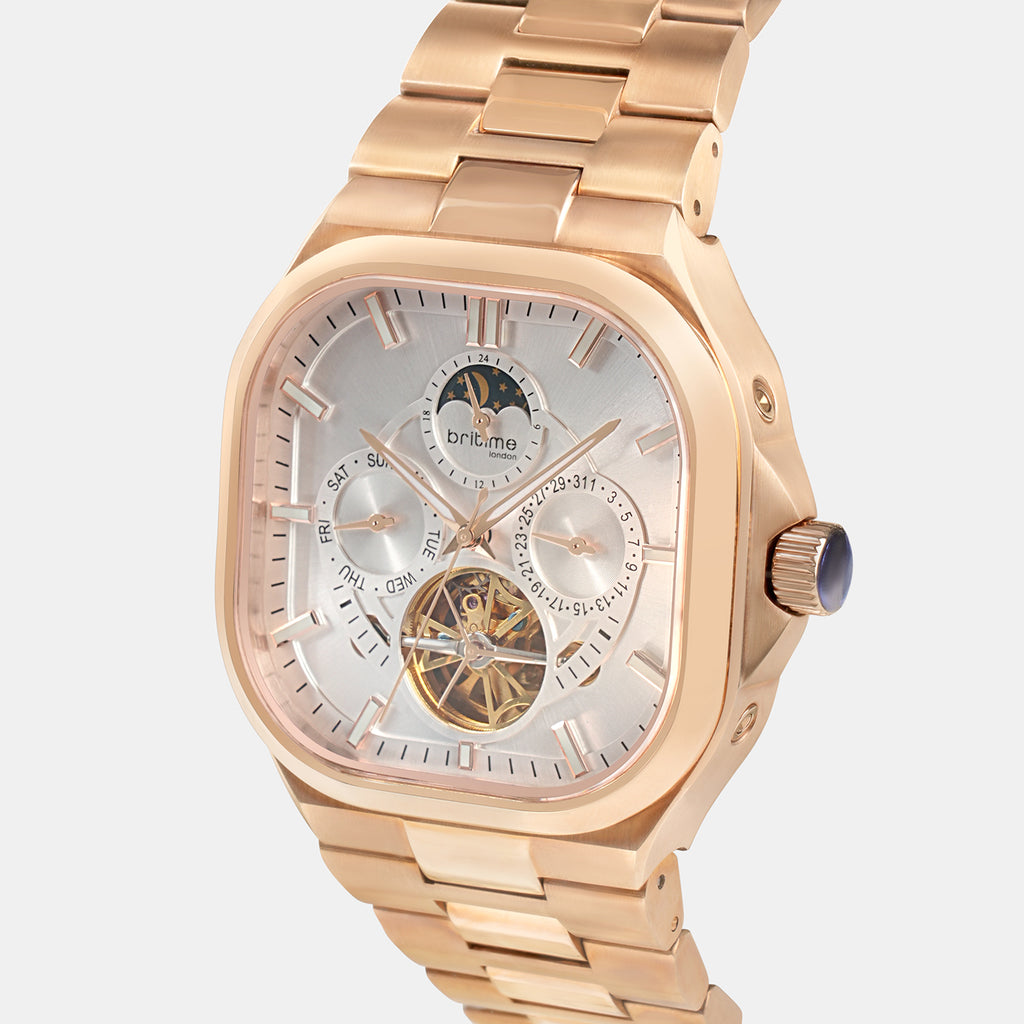 Helix Men Automatic Silver Dial Analog Metal Watch 493-M30303